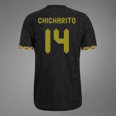Mexico Chicharito #14 Special Edition Black Gold Cup Third Jersey 2025 (Player Version)