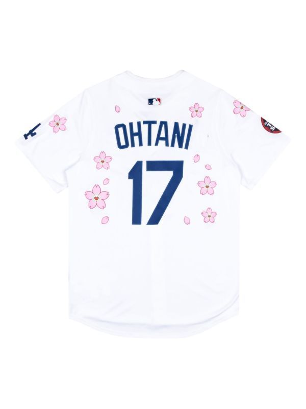 Men&#39;s Takashi Murakami x MLB World Tour Tokyo Series Ohtani Kanji Los Angeles Dodgers White Home Jersey 2025 (Stitched)