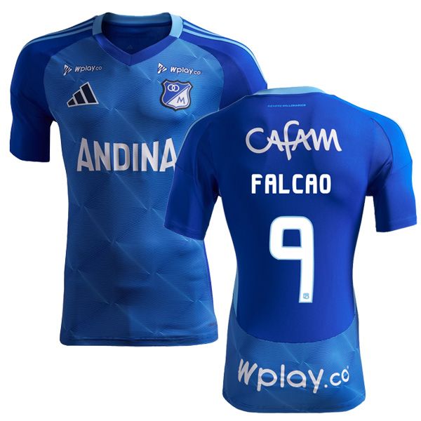 25-26 Millonarios Home Jersey Print Falcao #9