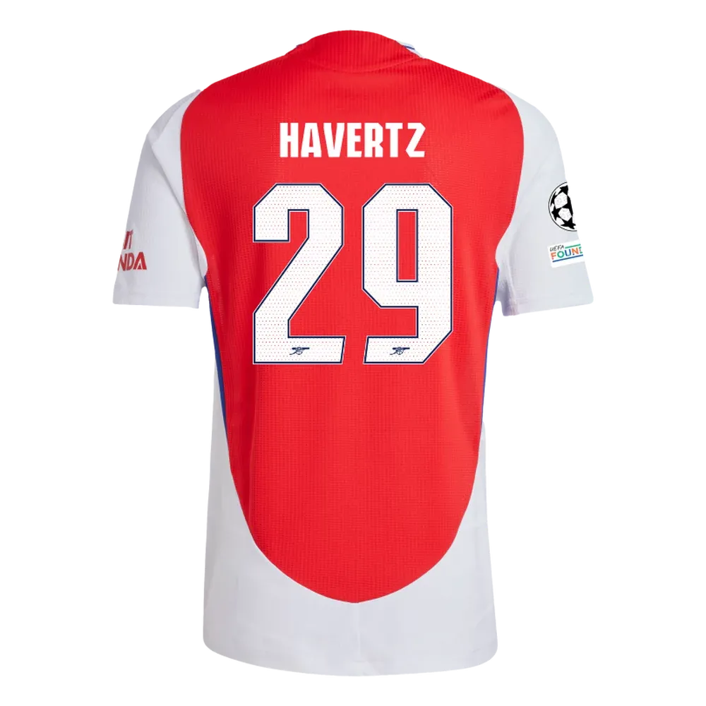 Arsenal Havertz 29 Home Jersey 2024/2025 With Champions League Patches (Player Version)