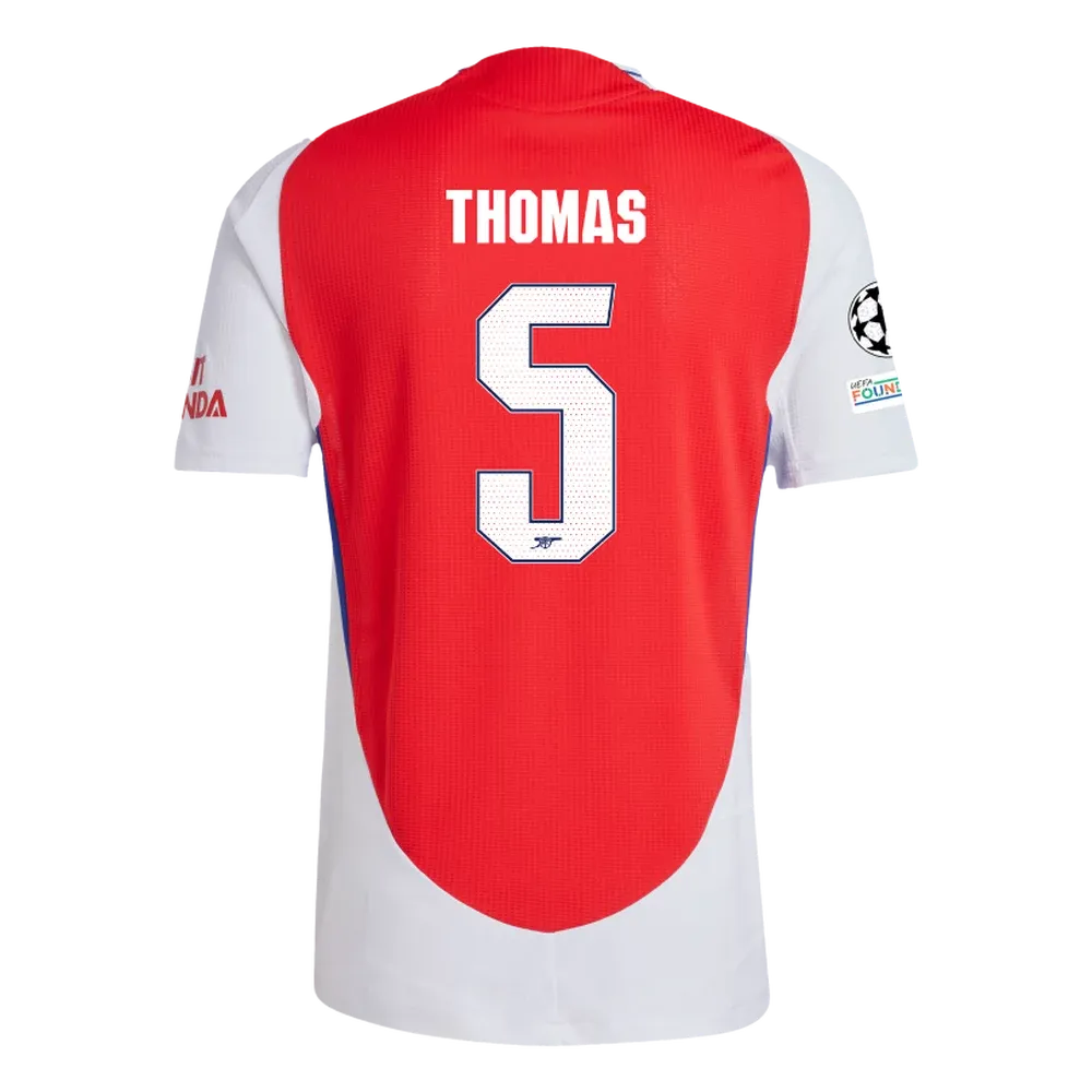 Arsenal Thomas 5 Home Jersey 2024/2025 With Champions League Patches (Player Version)
