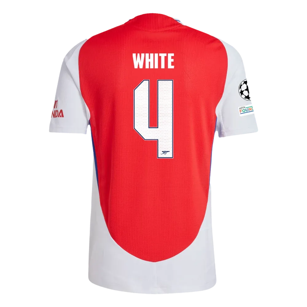 Arsenal White 4 Home Jersey 2024/2025 With Champions League Patches (Player Version)