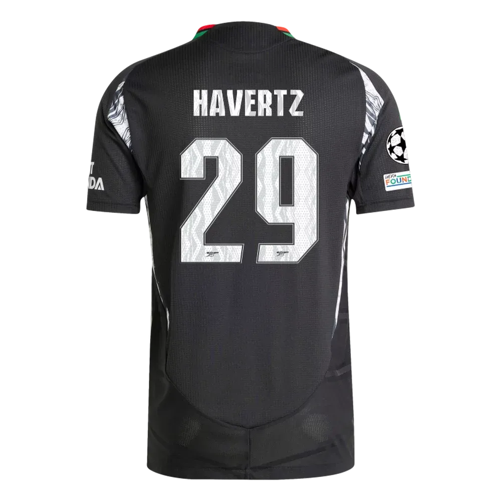 Arsenal Havertz 29 Away Jersey 2024/2025 With Champions League Patches (Player Version)