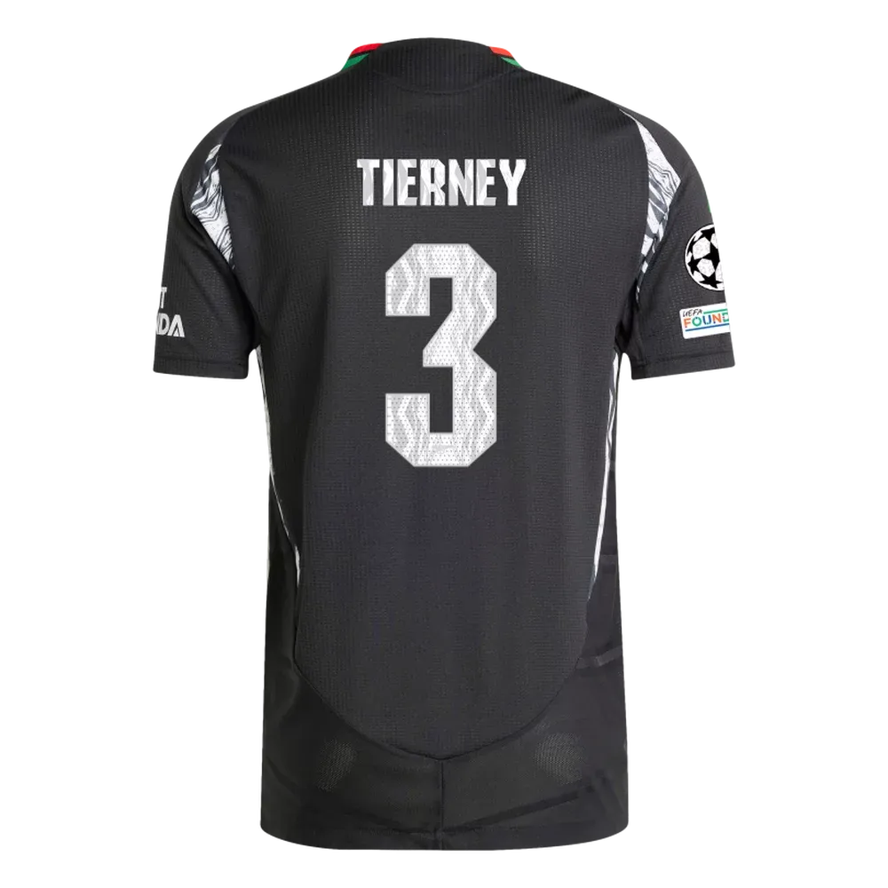 Arsenal Tierney 3 Away Jersey 2024/2025 With Champions League Patches (Player Version)