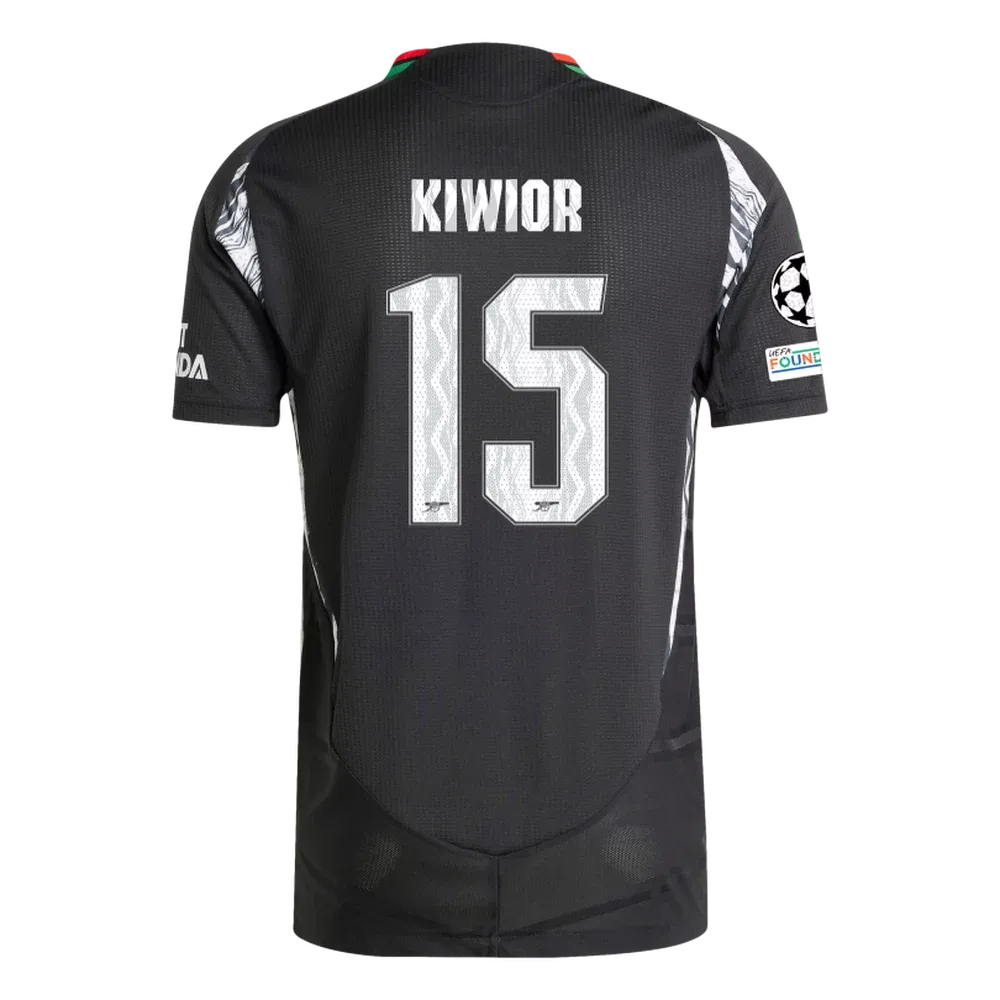 Arsenal Kiwior 15 Away Jersey 2024/2025 With Champions League Patches (Player Version)
