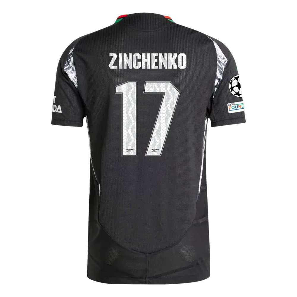 Arsenal Zinchenko 17 Away Jersey 2024/2025 With Champions League Patches (Player Version)