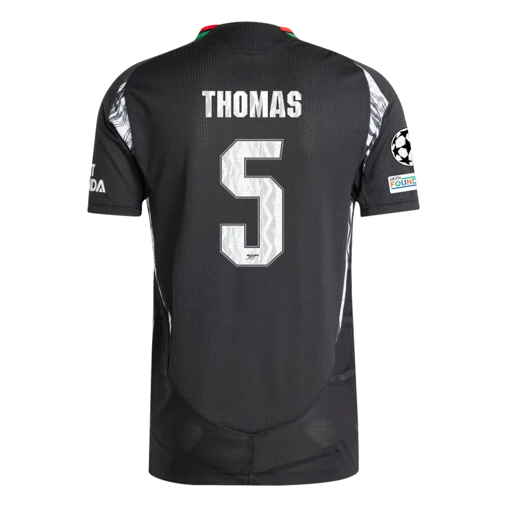 Arsenal Thomas 5 Away Jersey 2024/2025 With Champions League Patches (Player Version)