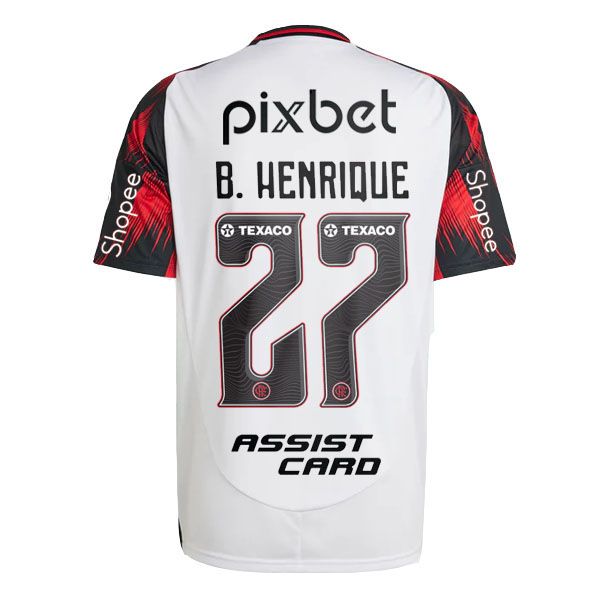 25-26 Flamengo Away B. HENRIQUE 27 Full Sponsor Jersey