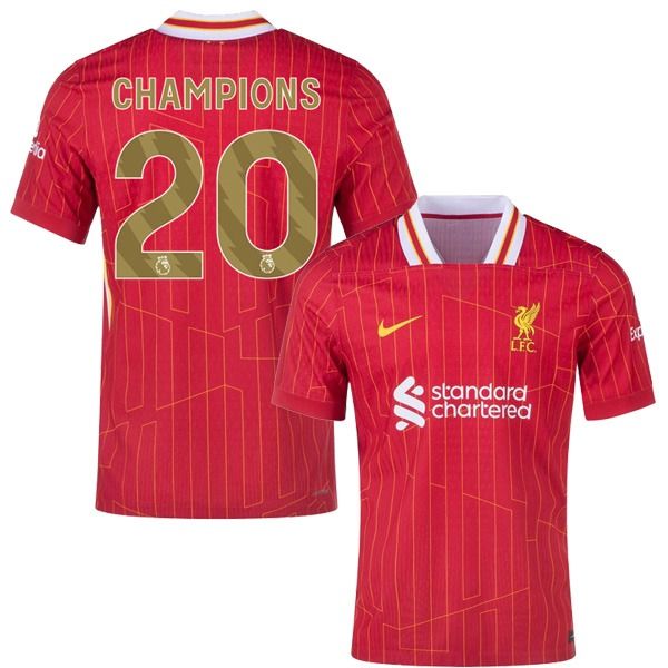 24-25 Liverpool Home Jersey Champions 20 (Player Version)