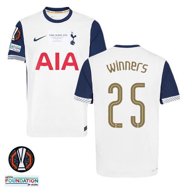24-25 Tottenham Hotspur Home Europa League Winners #25 (Player Version)