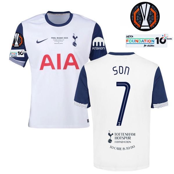 Tottenham Hotspur Son Heung-min #7 Home Europa League Final Jersey 2024/2025
