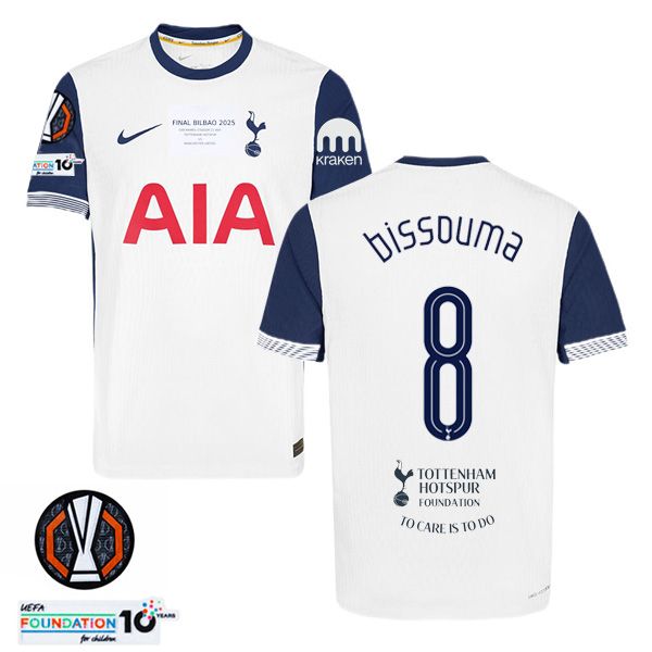 Tottenham Hotspur Yves Bissouma #8 Home Europa League Final Jersey 2024/2025 (Player Version)