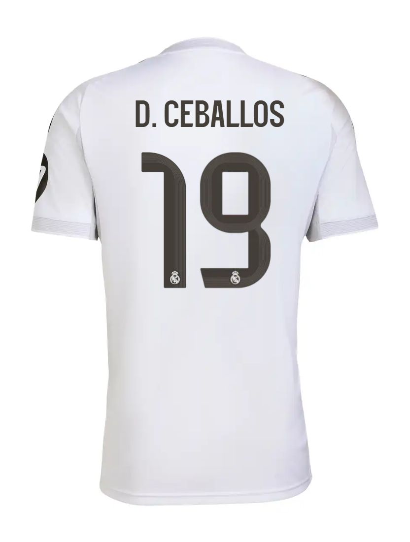 25-26 Real Madrid Home D. Ceballos 19 Jersey