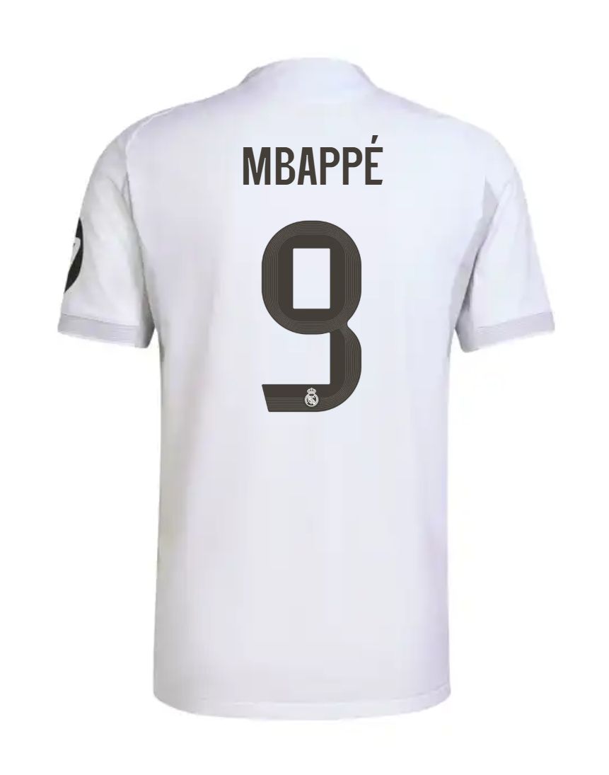 25-26 Real Madrid Home Mbappé 9 Jersey (Player Version)