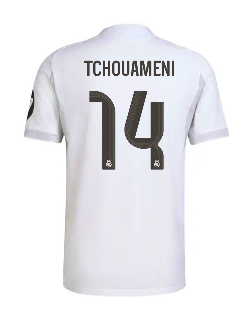 25-26 Real Madrid Home Tchouameni 14 Jersey (Player Version)