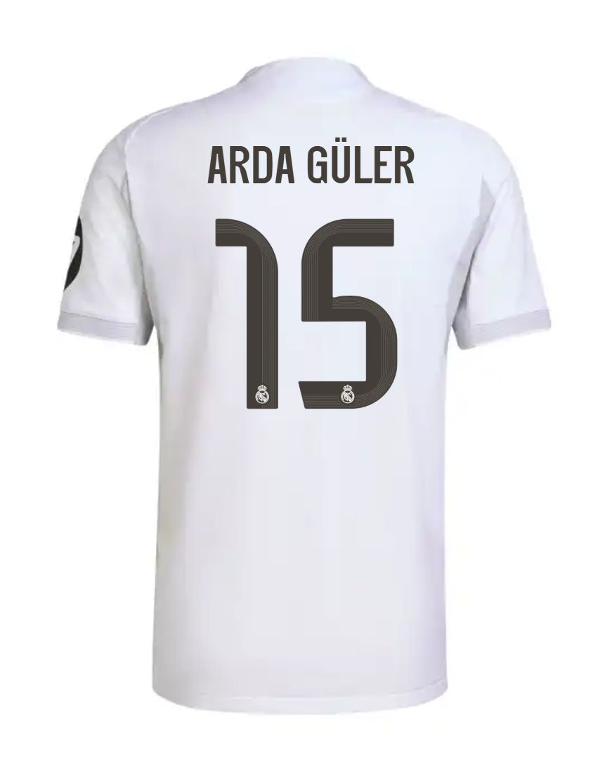 25-26 Real Madrid Home Arda Güler 15 Jersey (Player Version)
