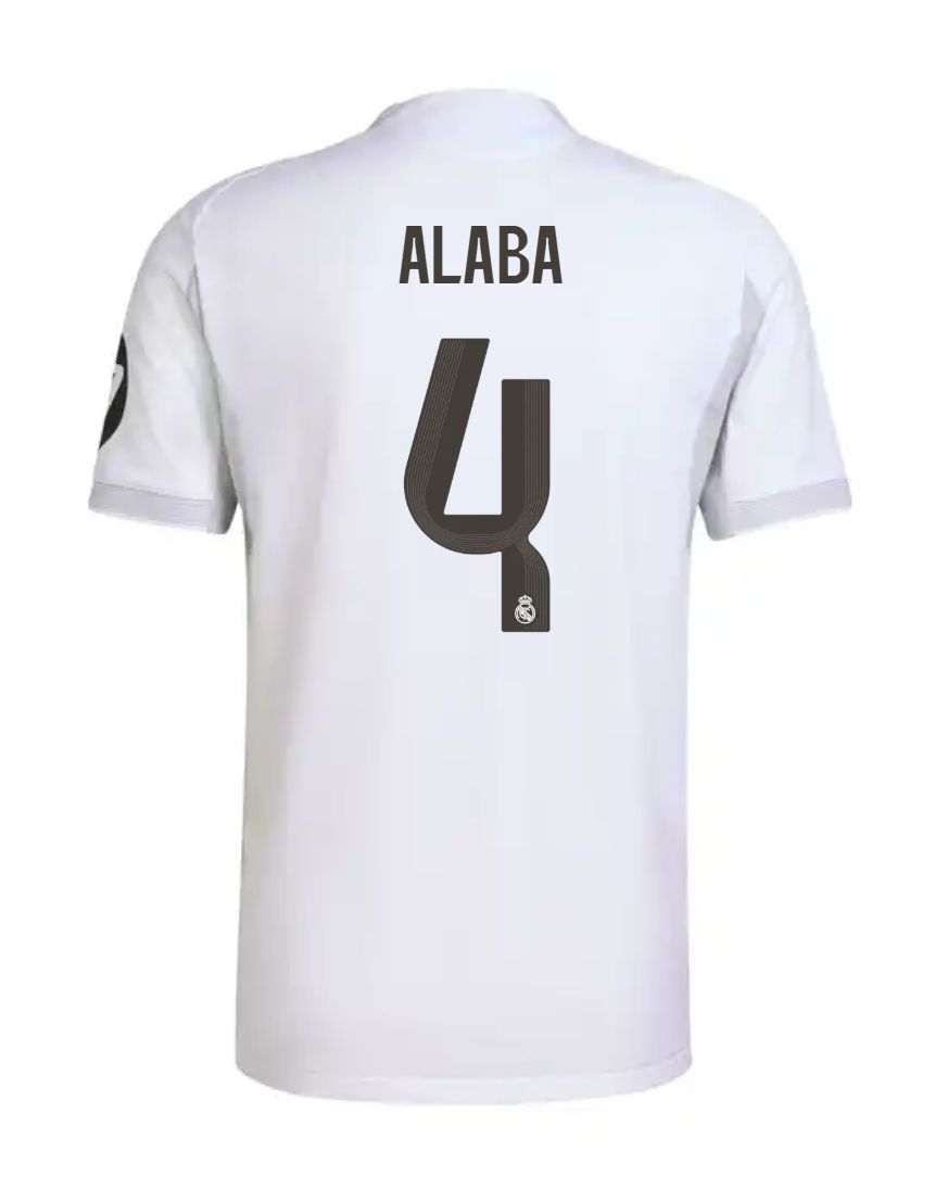 25-26 Real Madrid Home Alaba 4 Jersey (Player Version)