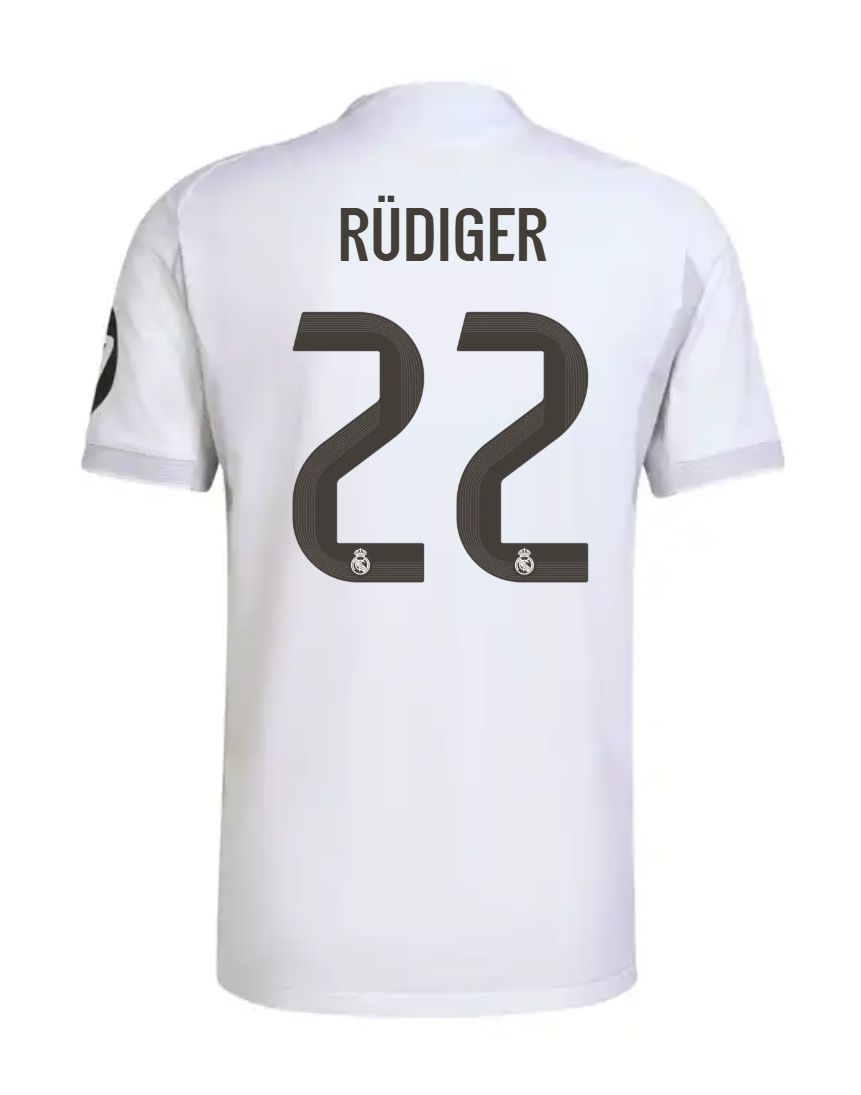 25-26 Real Madrid Home Rüdiger 22 Jersey (Player Version)