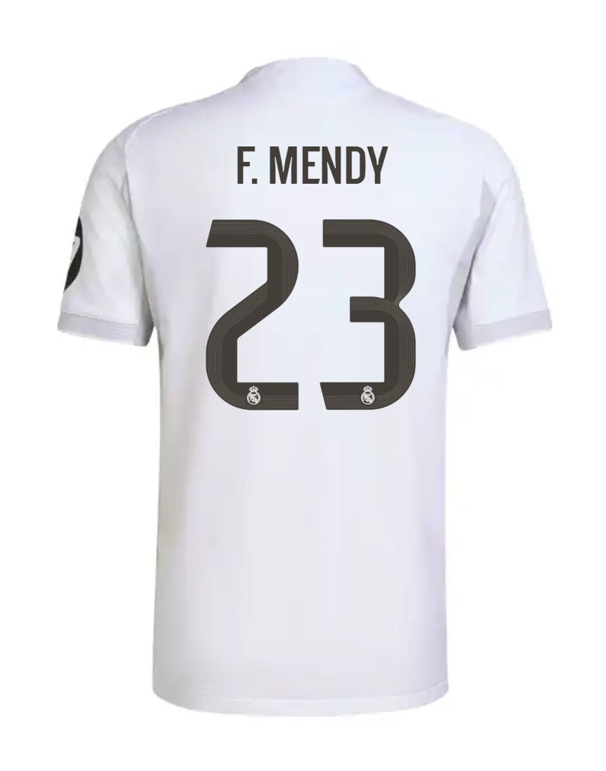 25-26 Real Madrid Home F. Mendy 23 Jersey (Player Version)