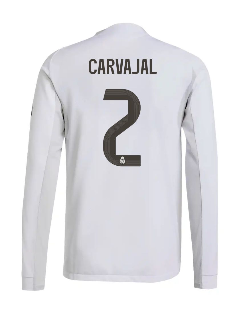 25-26 Real Madrid Home Long Sleeve Carvajal 2 Jersey (Player Version)