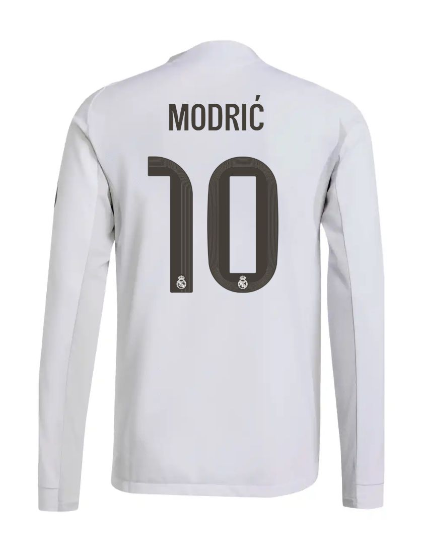 25-26 Real Madrid Home Long Sleeve Modrić 10 Jersey (Player Version)