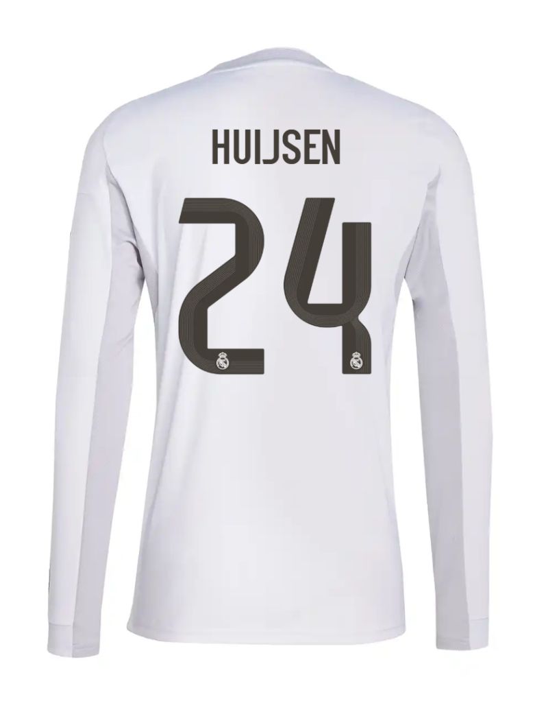 25-26 Real Madrid Home Long Sleeve Huijsen 24 Jersey