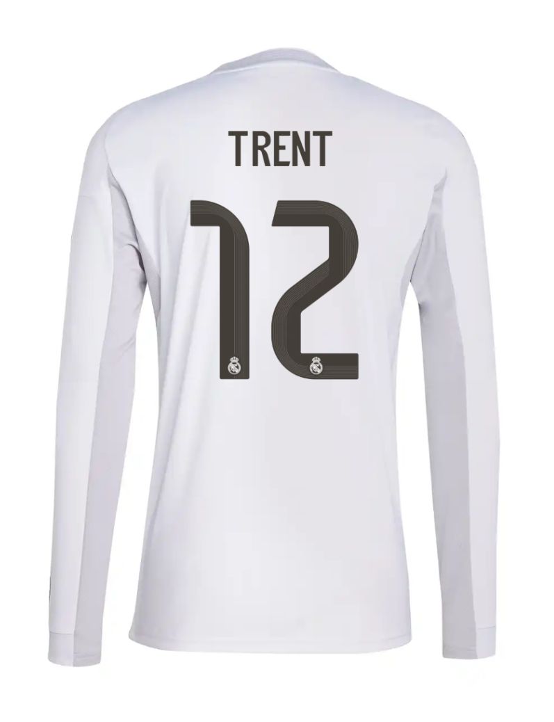 25-26 Real Madrid Home Long Sleeve Trent 12 Jersey