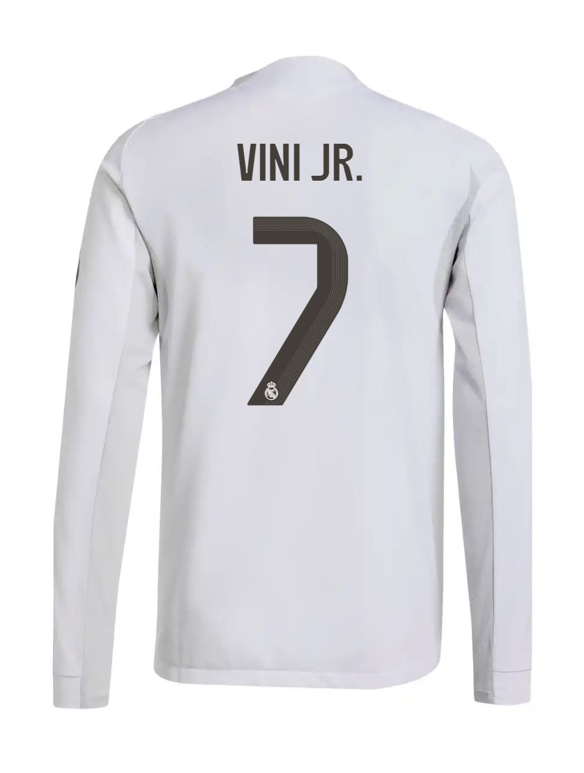 25-26 Real Madrid Home Long Sleeve Vini Jr. 7 Jersey (Player Version)