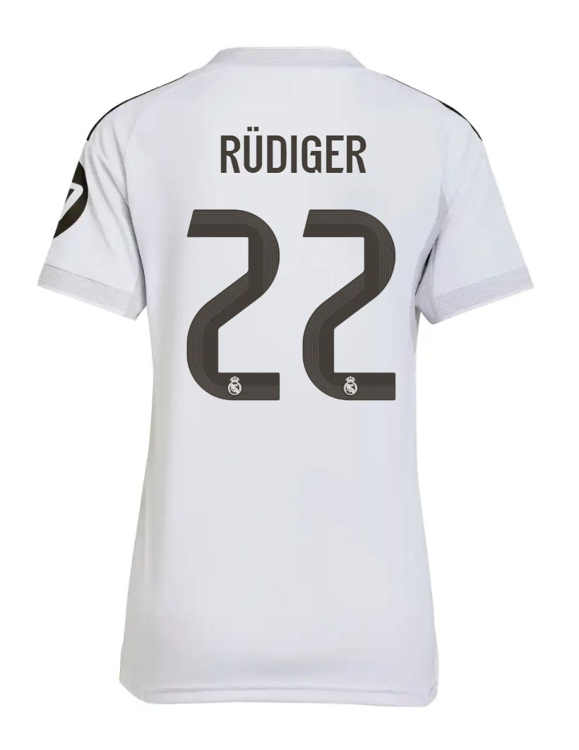 25-26 Real Madrid Home Women Rüdiger 22 Jersey