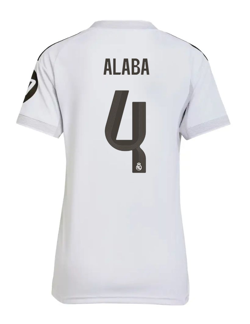25-26 Real Madrid Home Women Alaba 4 Jersey