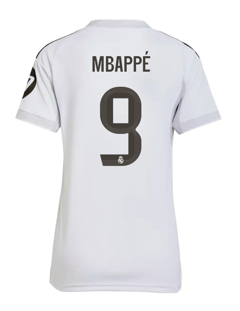 25-26 Real Madrid Home Women Mbappé 9 Jersey