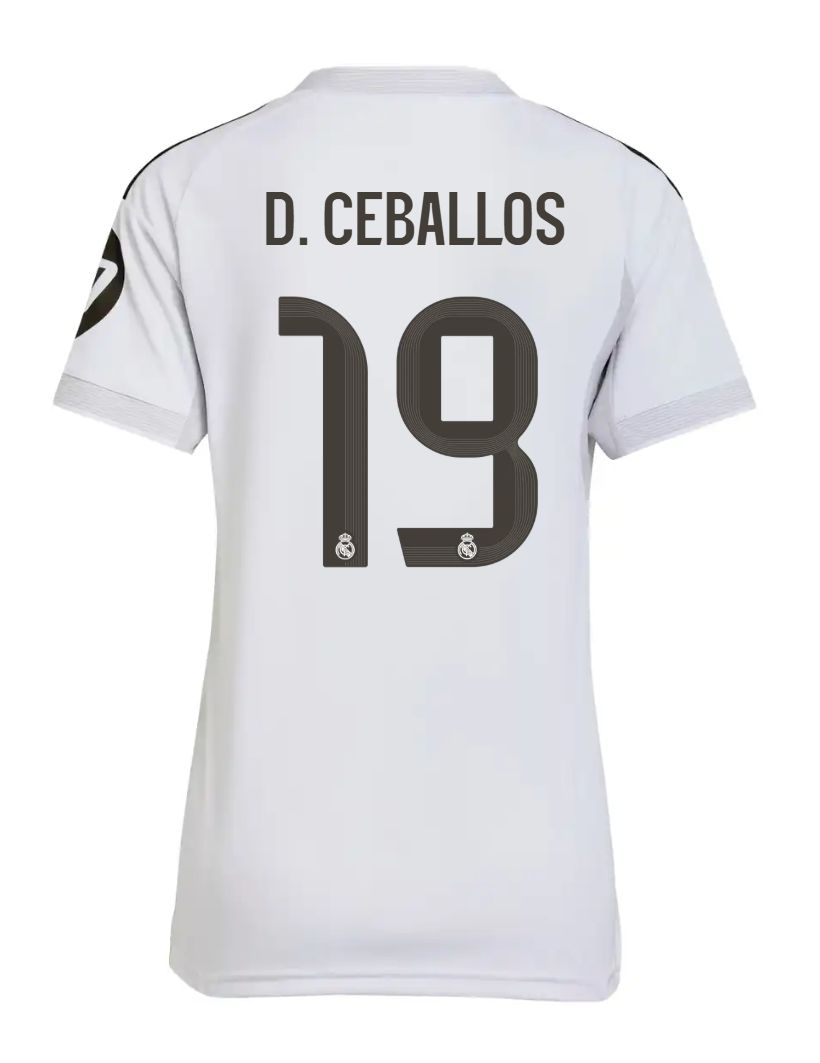 25-26 Real Madrid Home Women D. Ceballos 19 Jersey