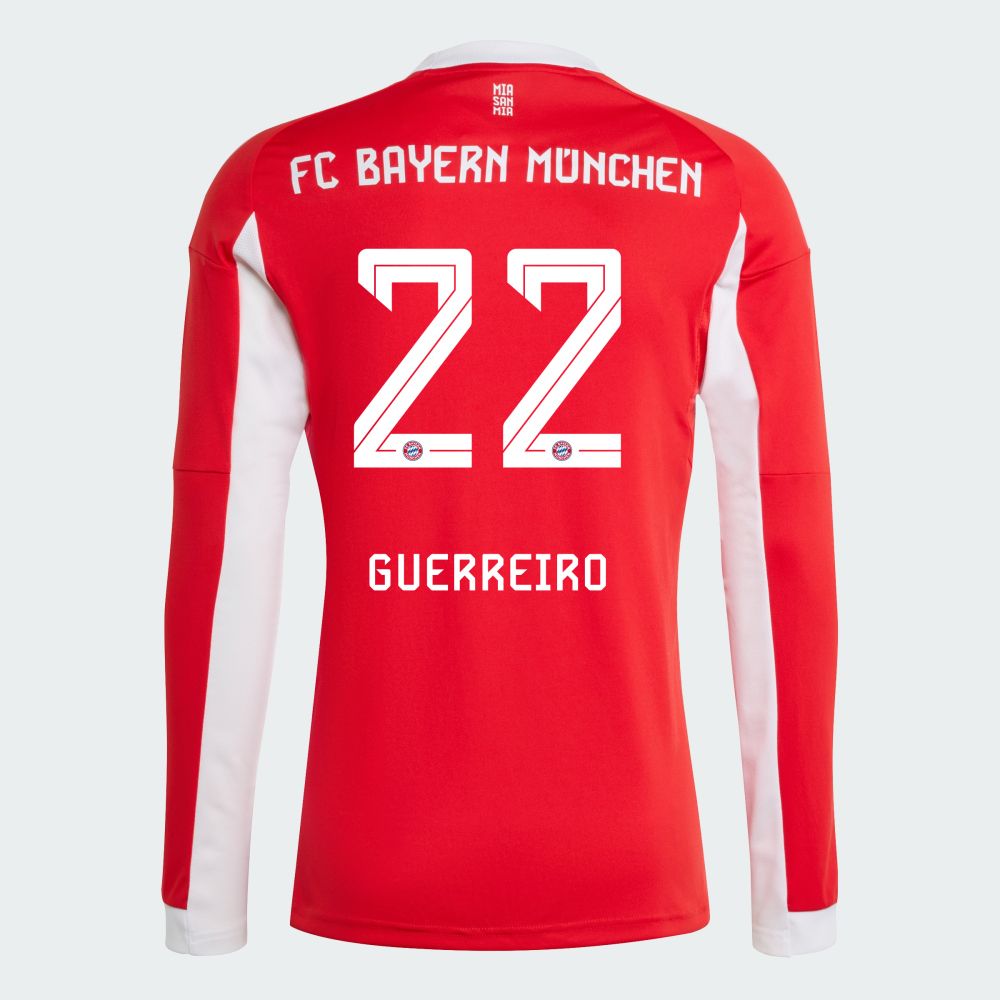 25-26 Bayern Munich FC Home Guerreiro 22 Long Sleeve Jersey