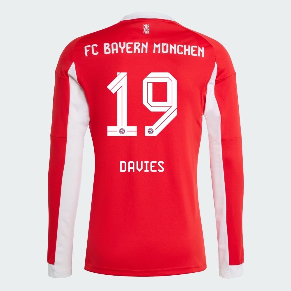 25-26 Bayern Munich FC Home Davies 19 Long Sleeve Jersey