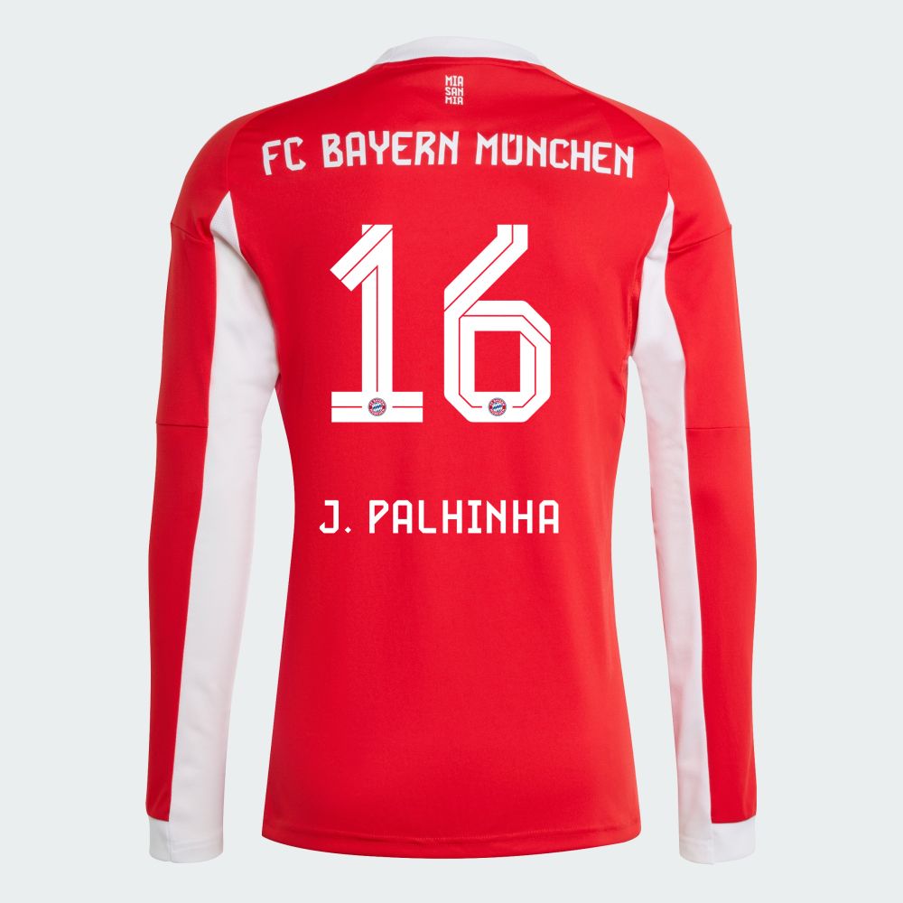 25-26 Bayern Munich FC Home J. Palhinha 16 Long Sleeve Jersey