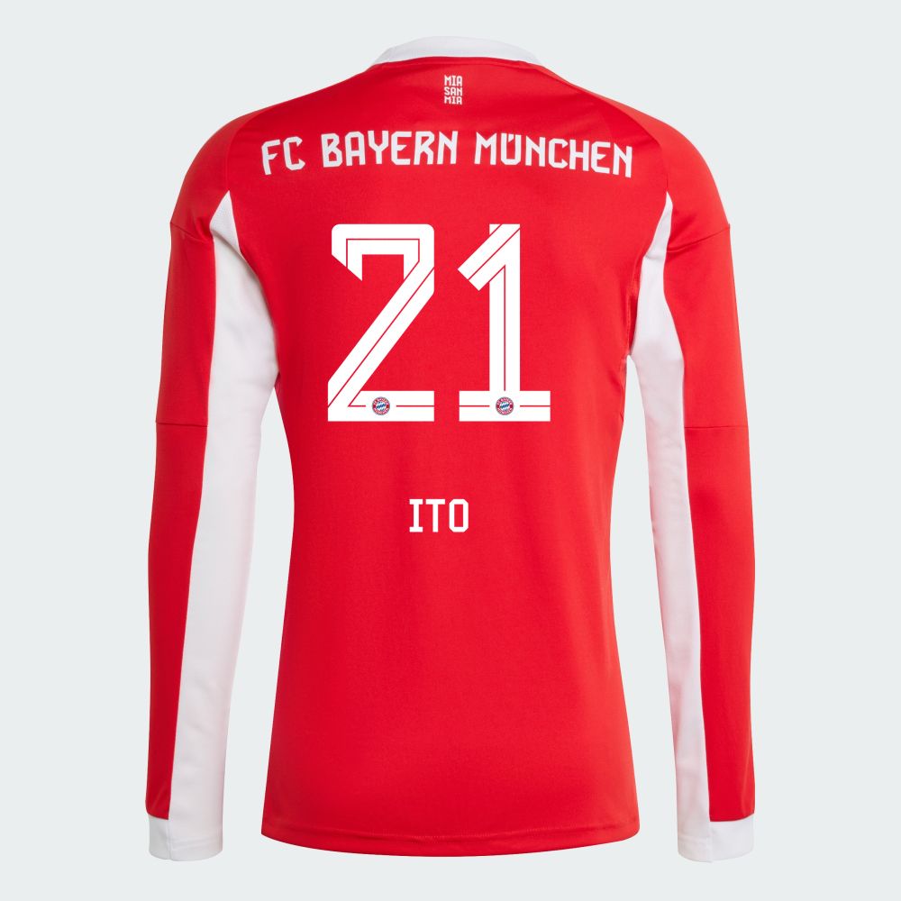 25-26 Bayern Munich FC Home Ito 21 Long Sleeve Jersey