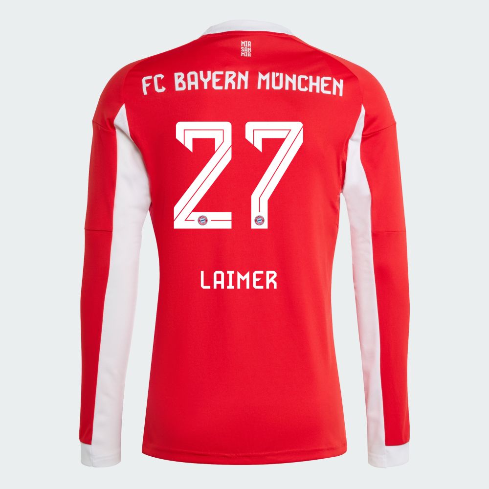 25-26 Bayern Munich FC Home Laimer 27 Long Sleeve Jersey