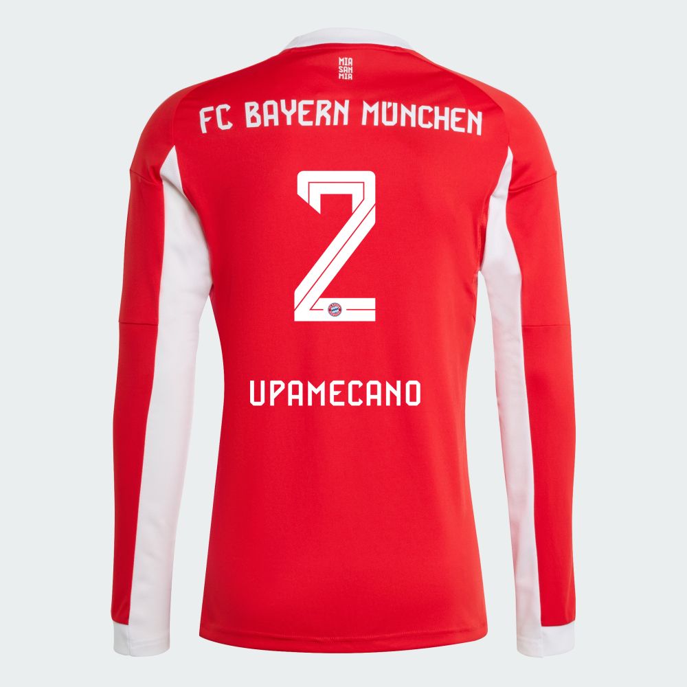 25-26 Bayern Munich FC Home Upamecano 2 Long Sleeve Jersey