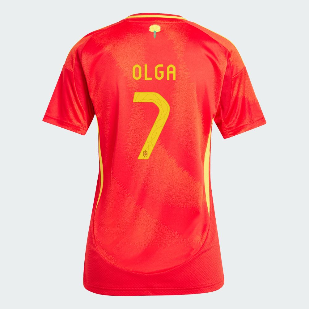 Spain Home Olga #7 Euro&#39;s 2025 Women&#39;s Jersey