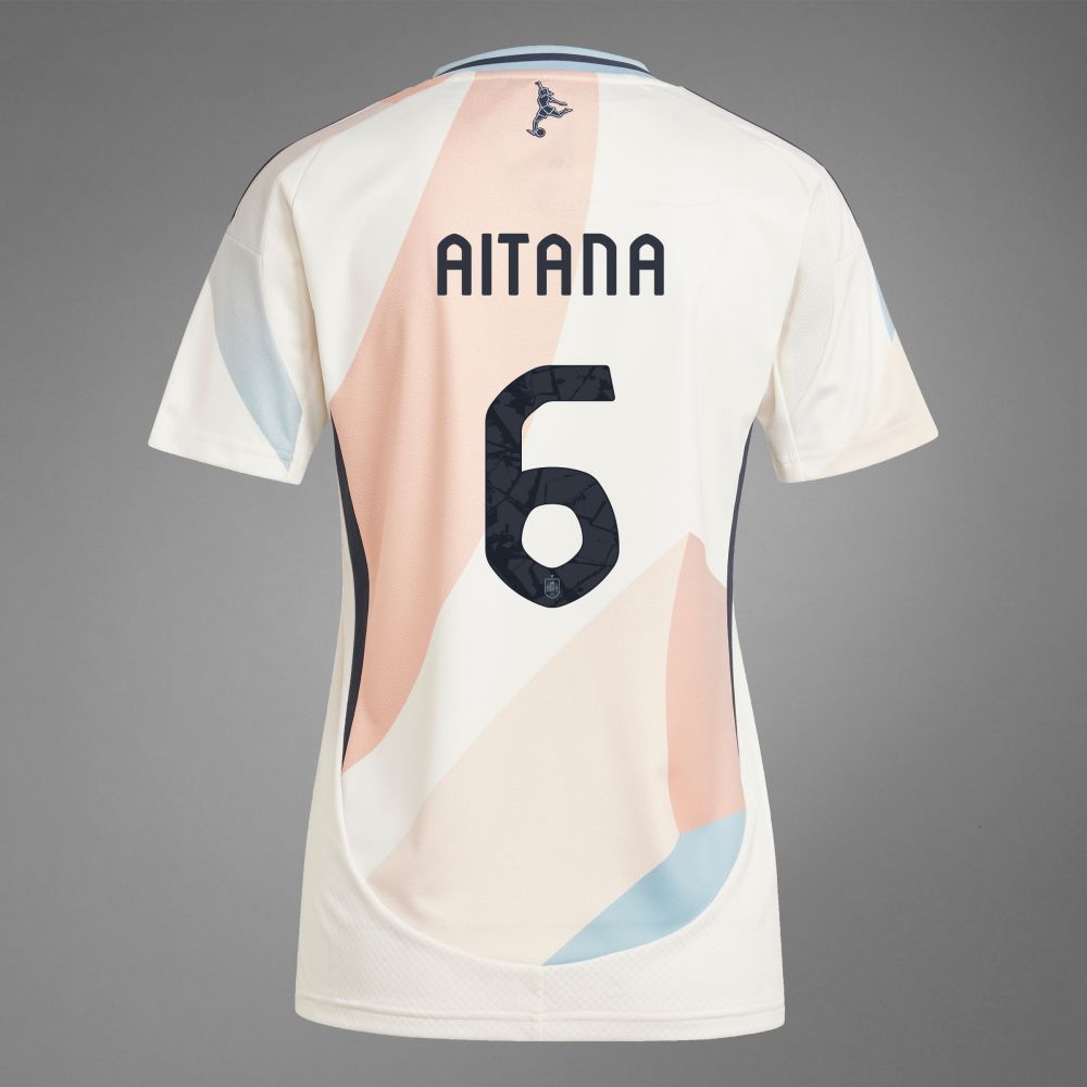 Spain Away Aitana #6 Euro&#39;s 2025 Women&#39;s Jersey