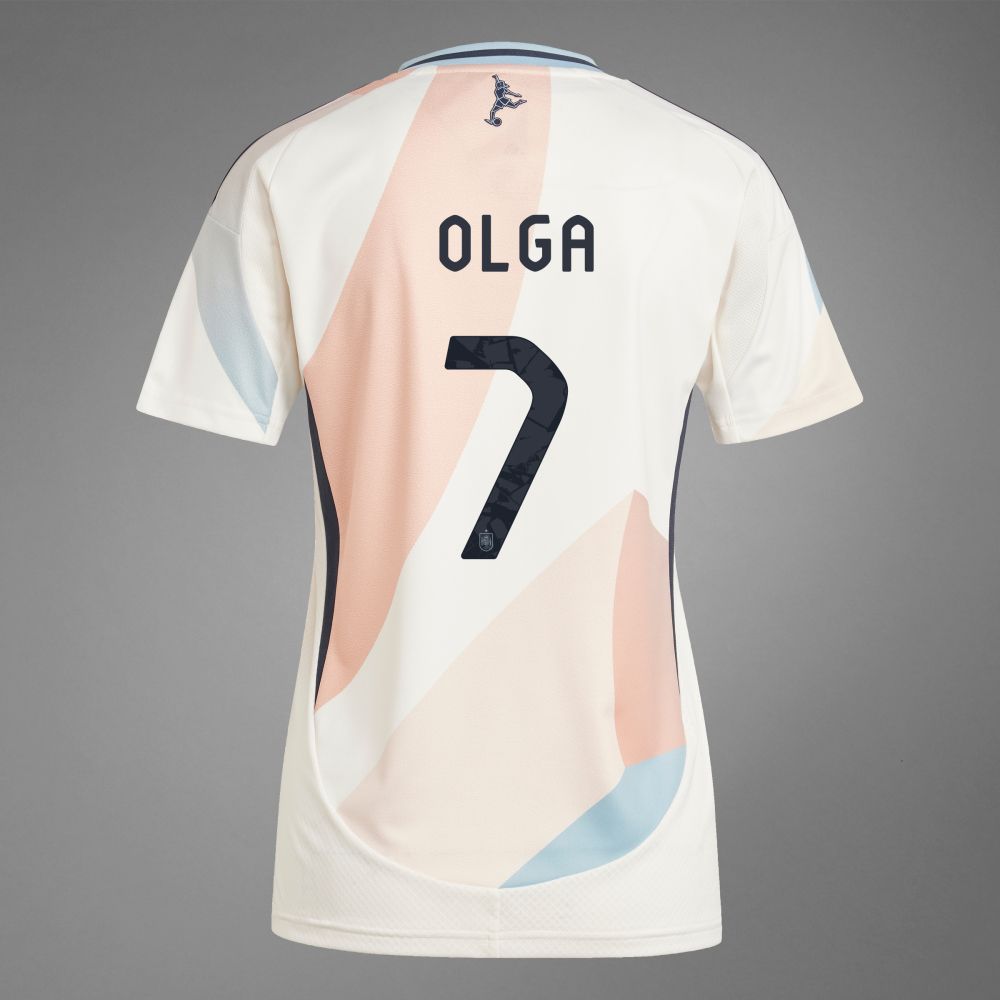 Spain Away Olga #7 Euro&#39;s 2025 Women&#39;s Jersey