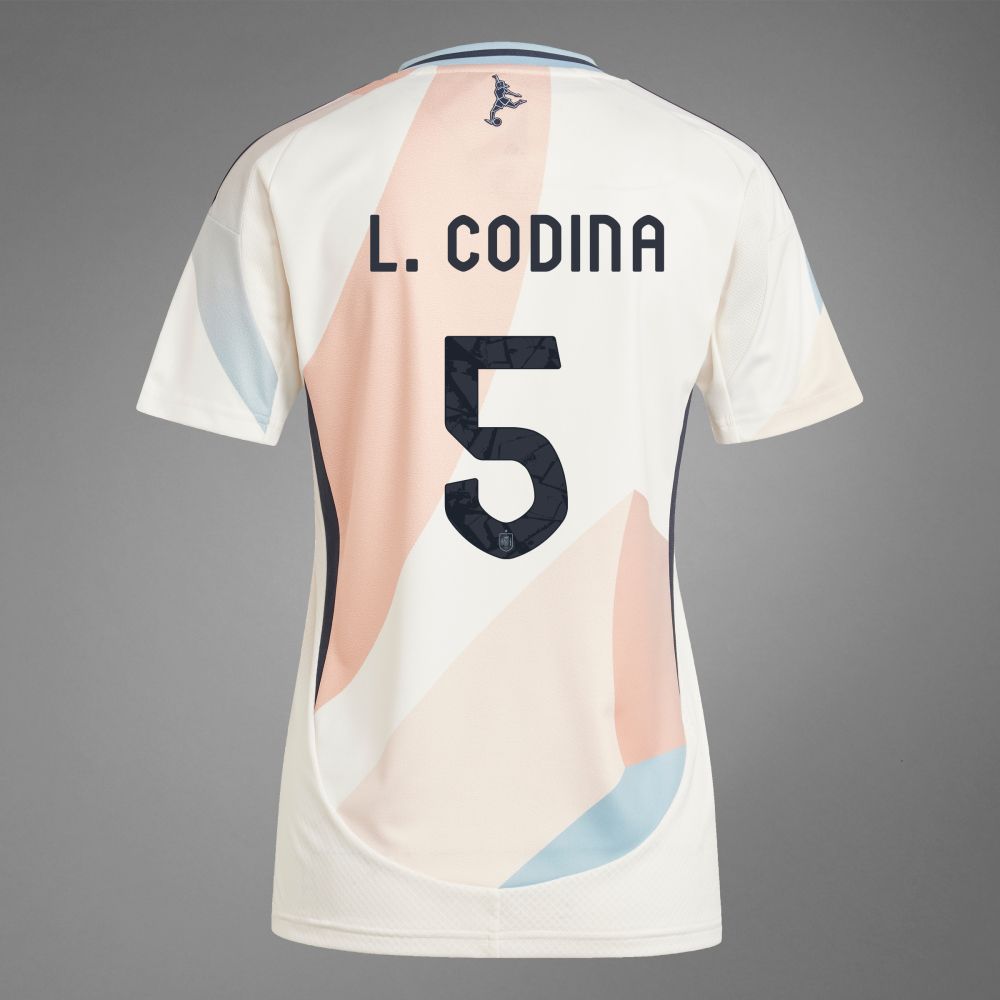 Spain Away L.Codina  #5 Euro&#39;s 2025 Women&#39;s Jersey