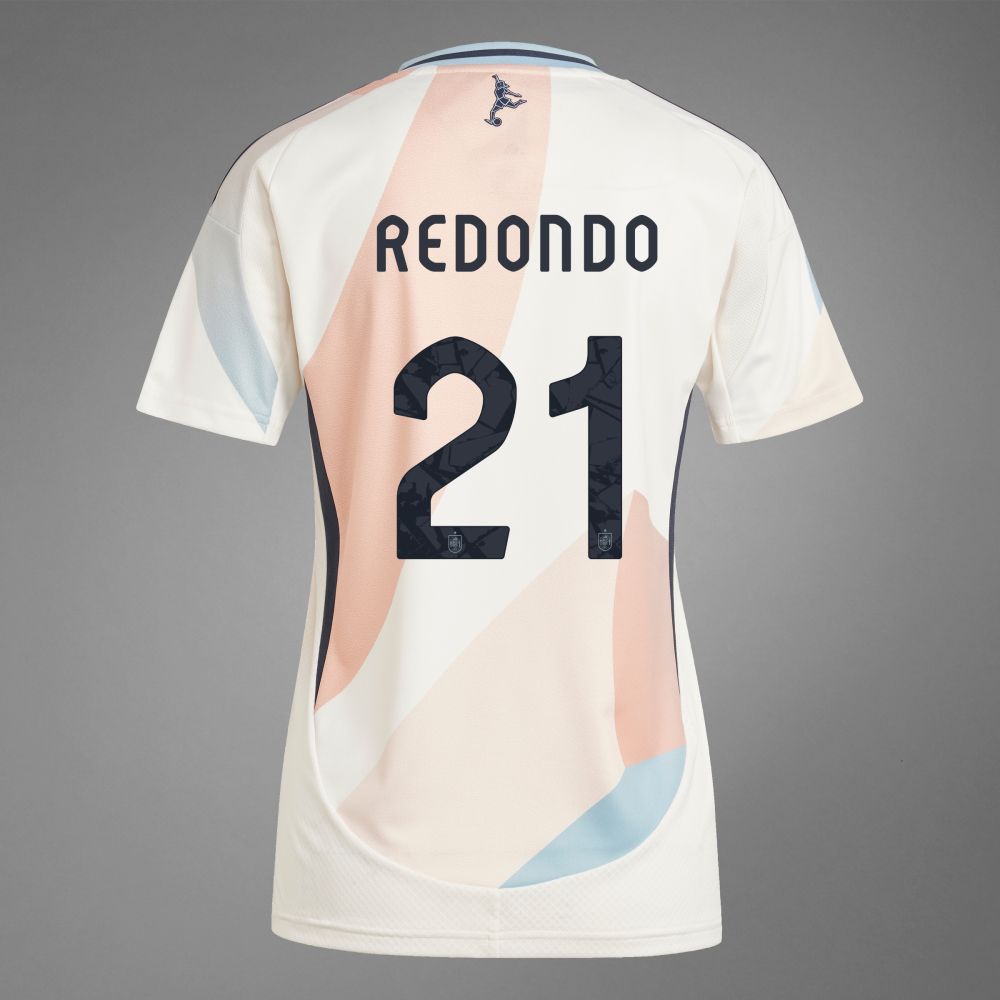 Spain Away Redondo #21 Euro&#39;s 2025 Women&#39;s Jersey