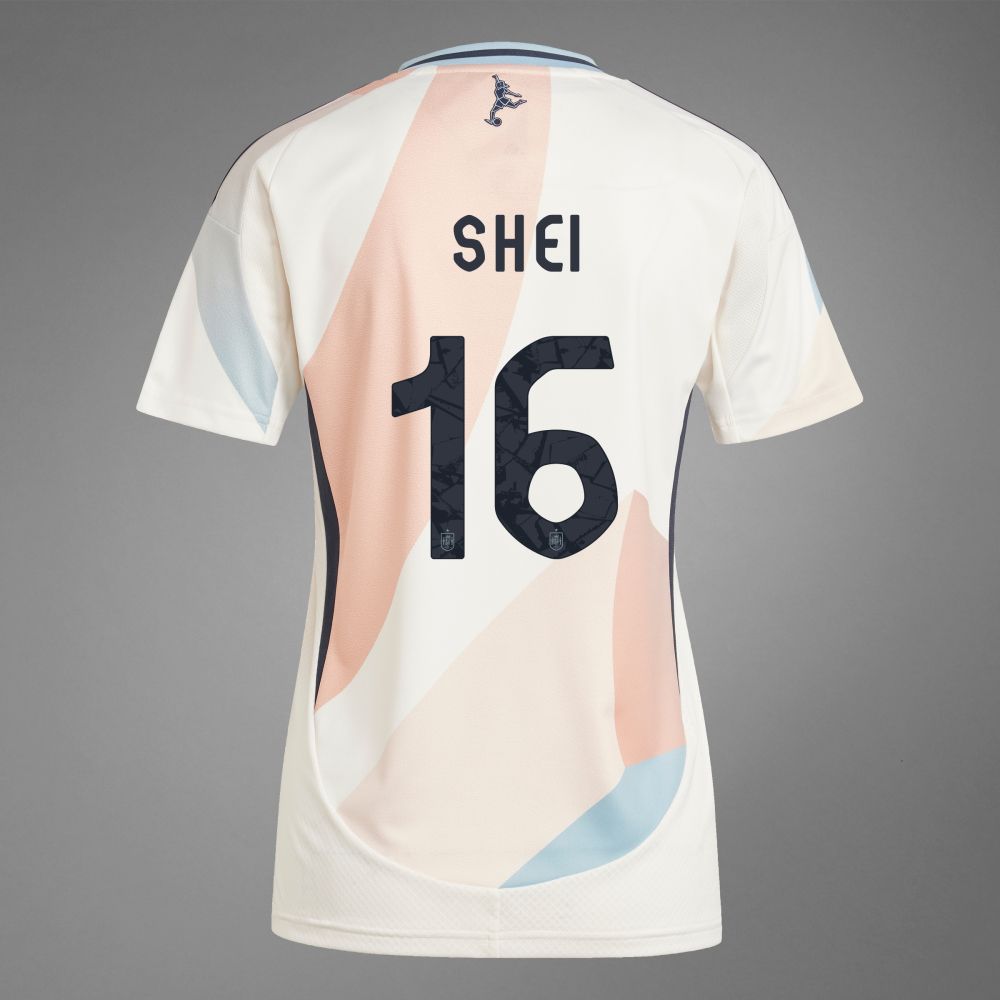 Spain Away Shei #16 Euro's 2025 Women's Jersey