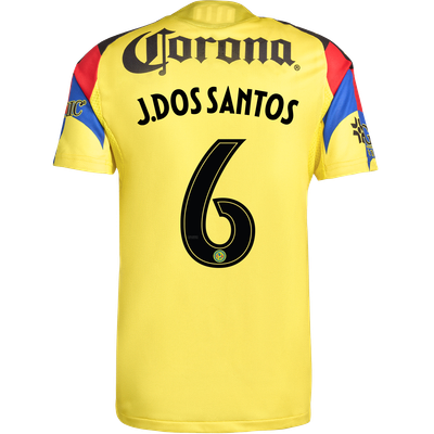 Club America Home J. Dos Santos 6 Jersey (Player Version) 2025/26