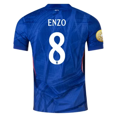 Enzo Fernández 8 Chelsea 2025/26 FIFA Club World Cup 25 Patch Home Men Jersey - Blue  (Player Version)