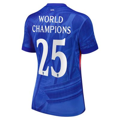 Chelsea Women&#39;s Home World Champions 25 with Patch Jersey - Blue 2025/26