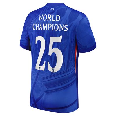 Chelsea Home World Champions 25 with Patch Jersey - Blue 2025/26