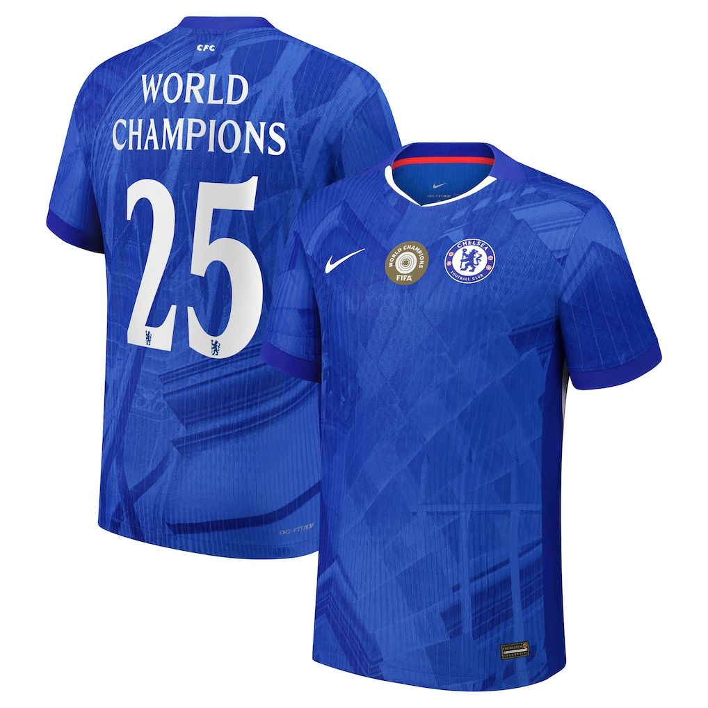 Chelsea Home World Champions 25 with Patch Jersey - Blue 2025/26 (Player Version)
