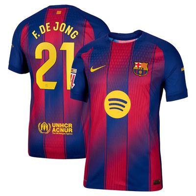 Barcelona Frenkie De Jong 21 Home Jersey 2025/26 (Player Version)
